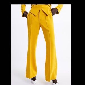 Zara  mustard flared pants brand new with tag XS